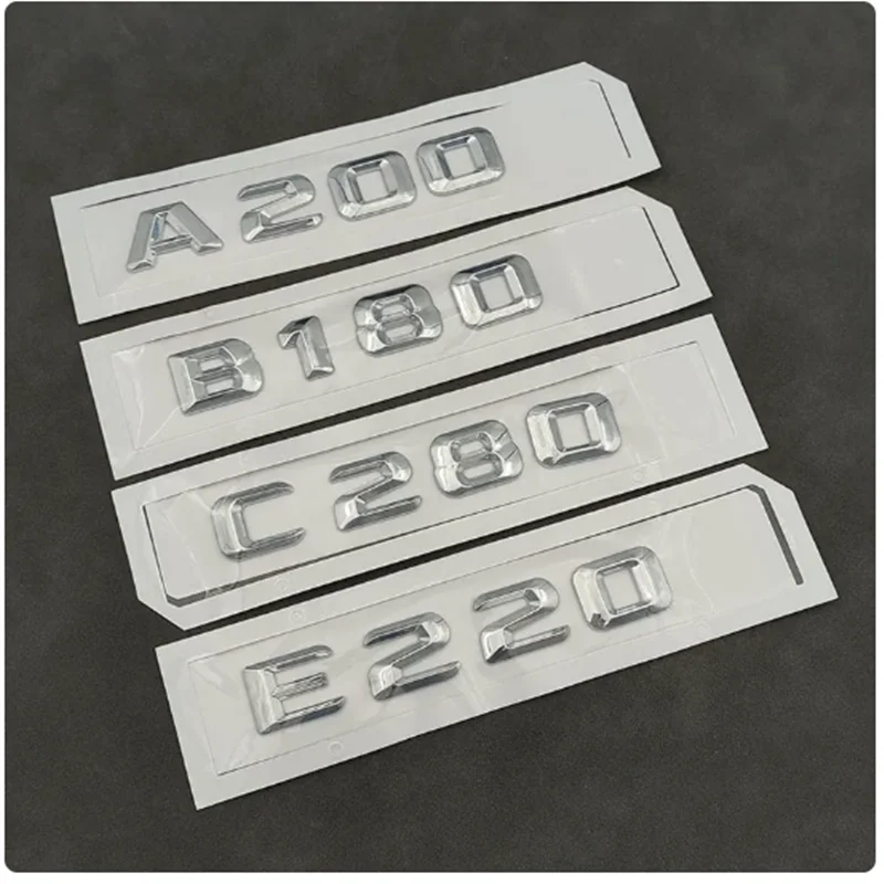 

3D ABS Car Trunk A B C E 180 220 220 160 35 43 45 63 250 300 320 350 400 Emblem Logo For Mercedes Benz Letters Accessories
