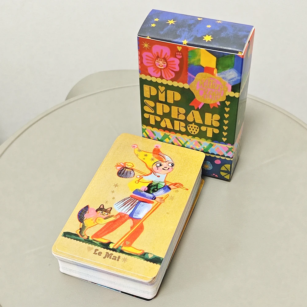 Pipspeak Tarot In French Language A Delightful 78-card Marseille-style Deck Embrace The Whimsical World of Pip Reading 10.3*6cm