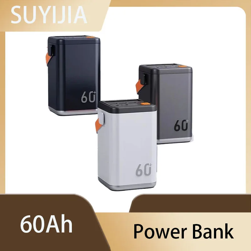 

Original Best-selling 60Ah, 18WPD Large-capacity Digital Display Power Bank, Outdoor Power Bank, Fast Charging, Energy Storage,