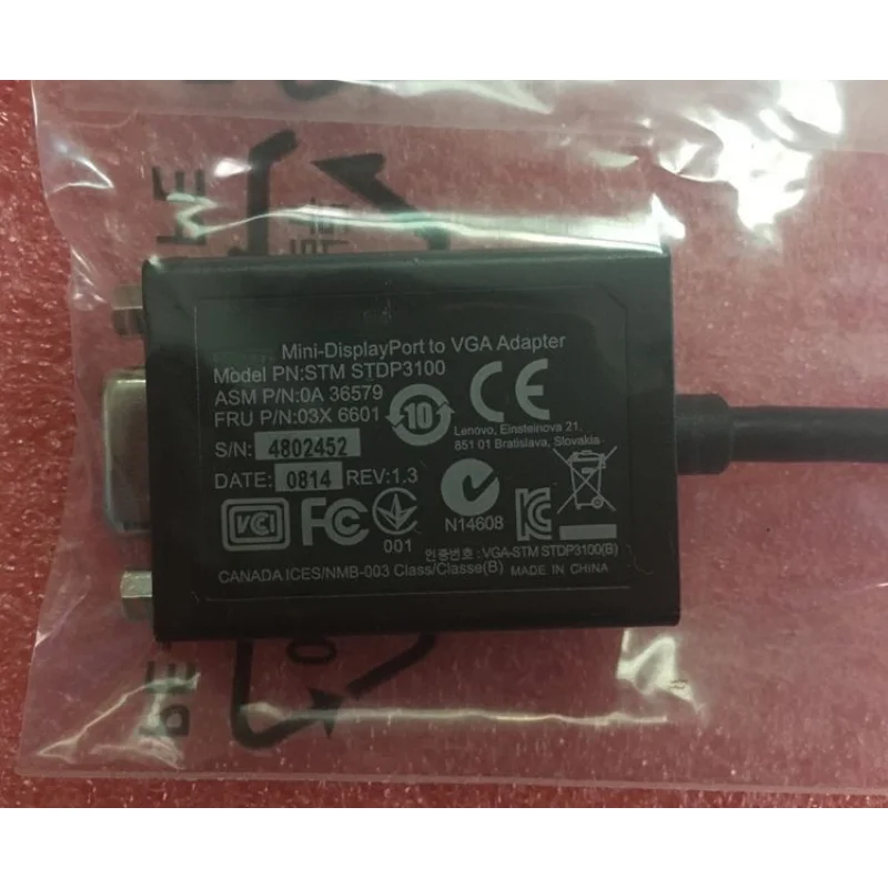 PP+ 0A36579 03X6601 For Lenovo STDP3100 Mini-DisplayPort To VGA Adapter Cable