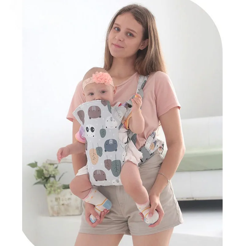 Recém-nascido frente enfrentando canguru wrap, avançado 4-em-1 bebê portador cinta sling, infantil hipseat, cinto de cintura, bebê engrenagem, todas as estações