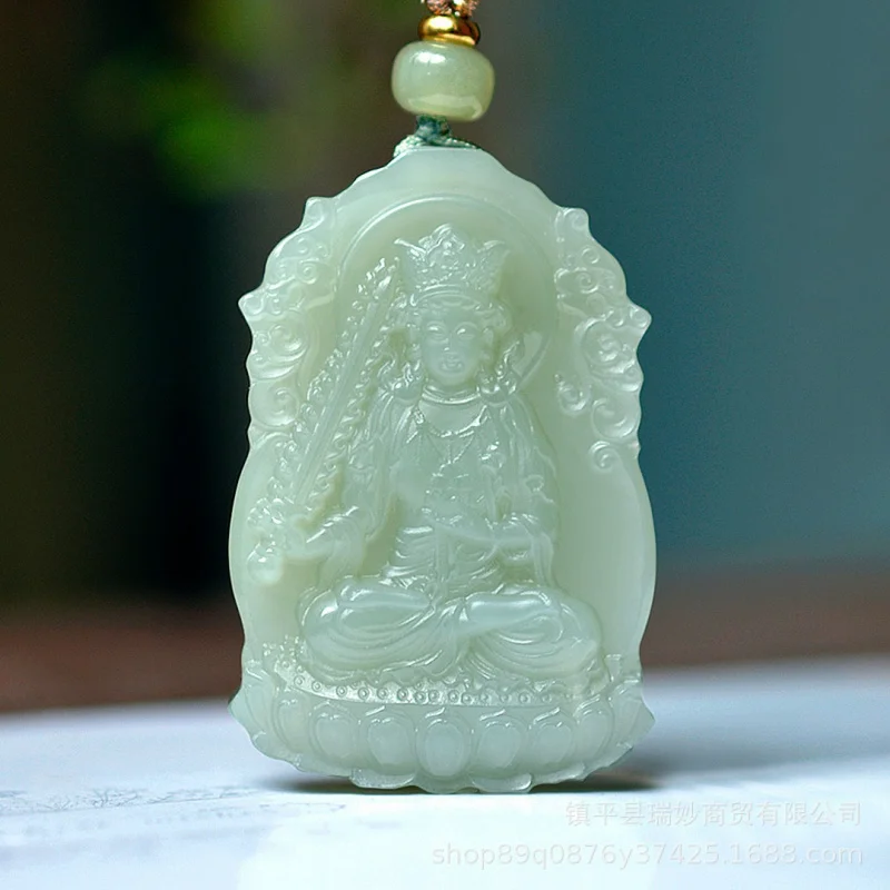 

Natural Hetian Qinghai Material Ox Tiger Guardian Void Hidden Jade Pendant Men'S Necklace