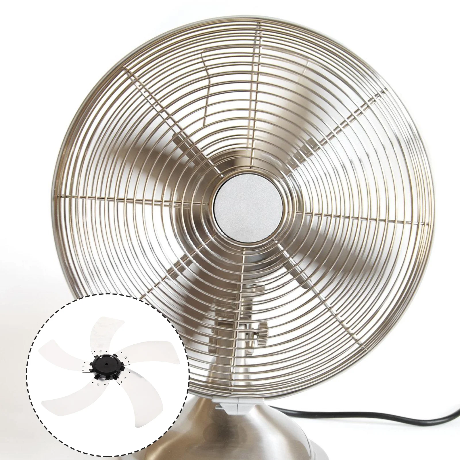 

18 Inch Metal Fan Blades for Standing Table Fans 5 Leaves Electric Accessories Replacement Parts Floor Wall Fan Leaf Repair