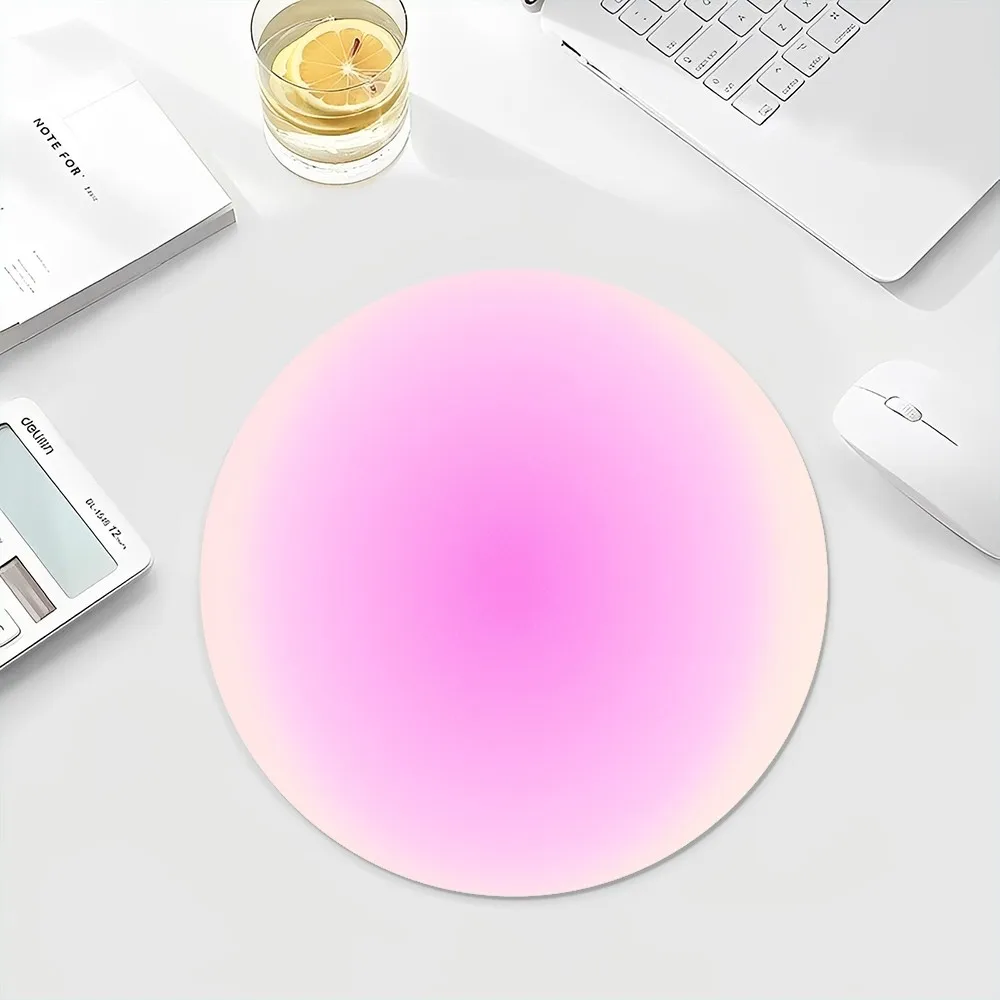 Pink Aura Energy Mousepad INS Tide Round Keyboard Mat Table Mat Students Cabinet Gamer Desktop Mousepad Cup Mats Deskpad Home