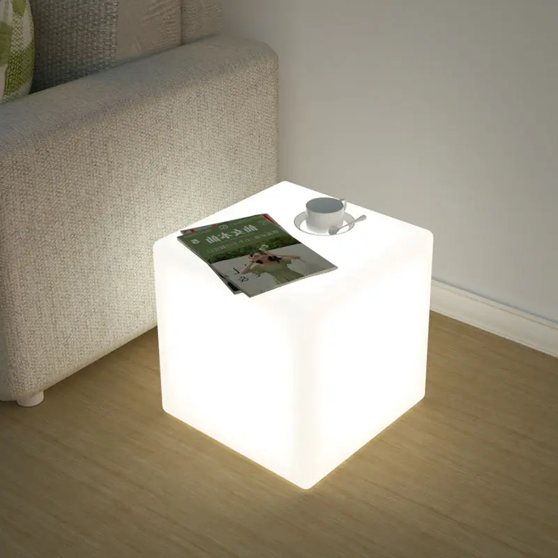 Cube prosta lampa podłogowa stolik matowa szafka nocna kwadratowa nocna salon łazienka Sofa stół narożny z 3 kolory jasne