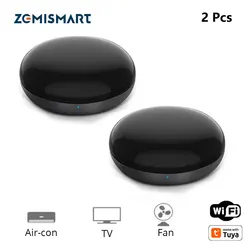 Zemismart 2 Pcs IR Bridge Google Home Alexa Control for Infrared  Air-condition Fan TV Universal Remote Control Work with Tuya