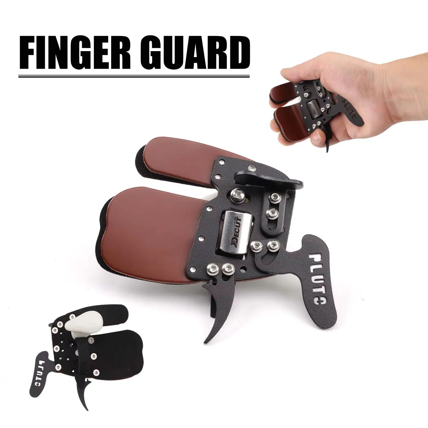 archery finger guard, recurve bow finger tab, cowhide leather shooting finger protector, adjustable archery finger tab, bow shoo