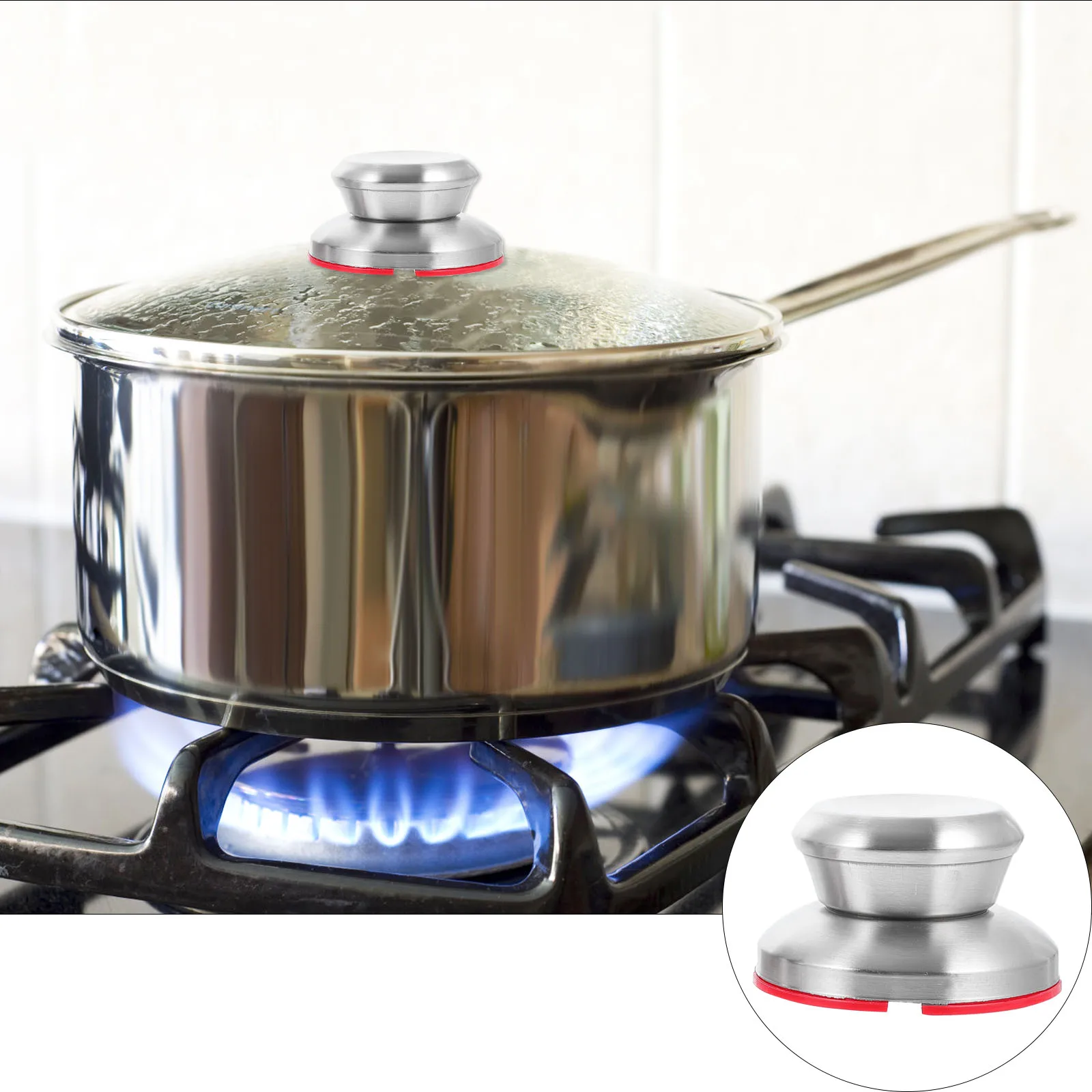 

3pcs Pot Lid Handle Thermal Insulation Anti-scalding Knob Cover Heat Resistant Stainless Steel Cookware Parts Pan