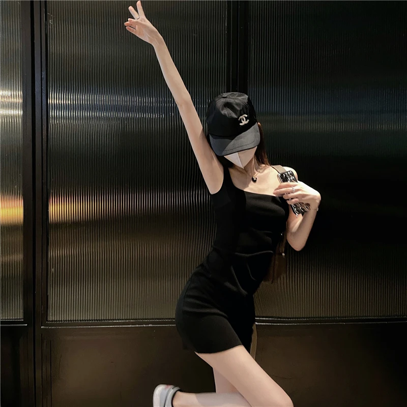 

Новинка: Женское летнее платье с высокой талией, без бретелек, черное, в уличном стиле, для повседневной носки и поездок на работу.