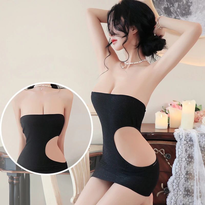 

Женское сексуальное облегающее платье-топ, обтягивающее асимметричное нижнее белье, прозрачное соблазнительное платье для ночного клуба