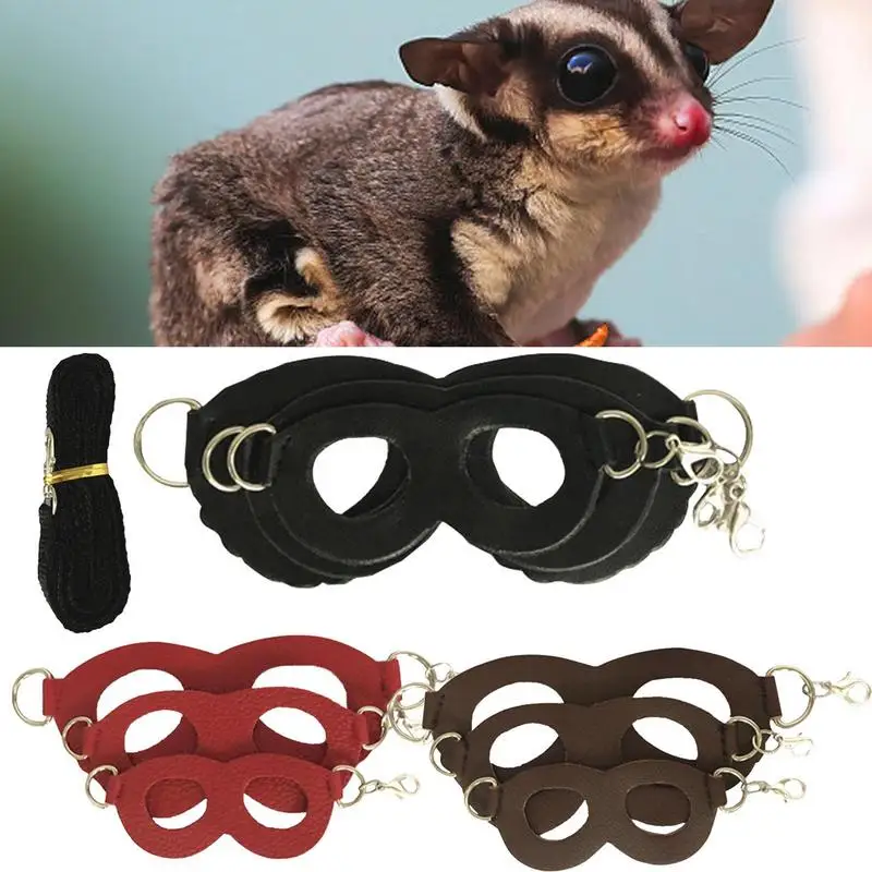 Hamster Squirrel Small Pet Chest Strap Leashs Windproof Anti-lost Clothes Leashs For Small Pet 3 Pieces Walk Training Supplies