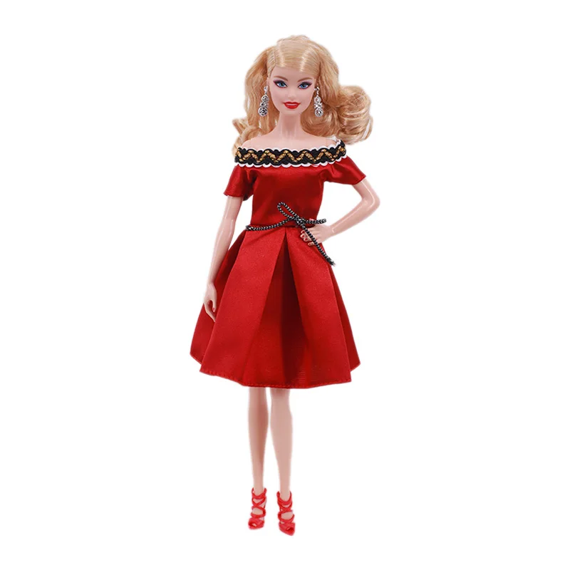 Barbies Quần Áo Búp Bê Tay Áo Cưới Với Gân & Phù Dâu & Rể Quần Áo Cho Barbies Búp Bê Đẹp Cưới Phụ Kiện