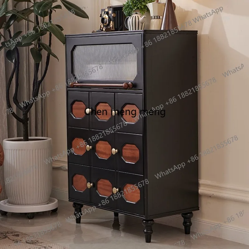 

Французский ретро-телевизор из массива дерева, комбинированный, для гостиной, для небольшой квартиры, в американском стиле, от пола до потолка, с местом для хранения.