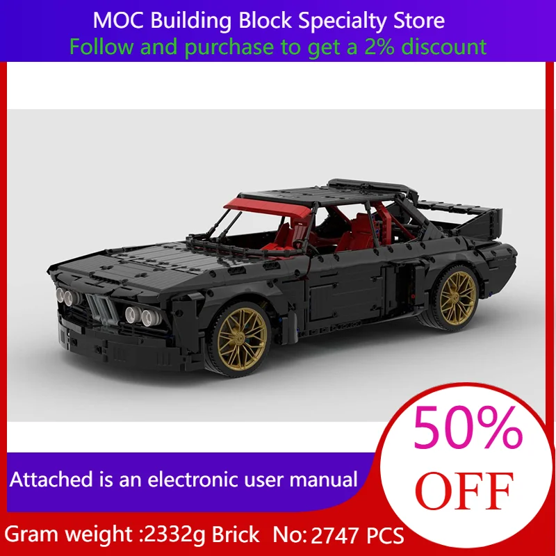 

Креативный строительный блок, модель M49, автомобиль с двигателем, 2747 шт., MOC, конструктор для взрослых, детей, развивающая игрушка