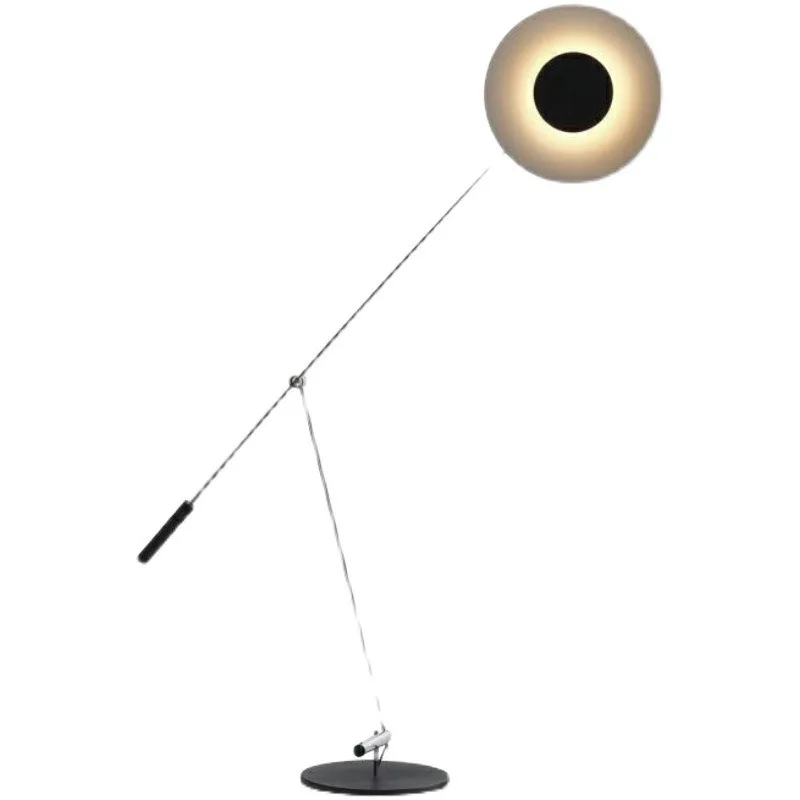 Metal long arm rocker arm adjustable living room study sofa, designer exhibition hall model room creative floor lamp