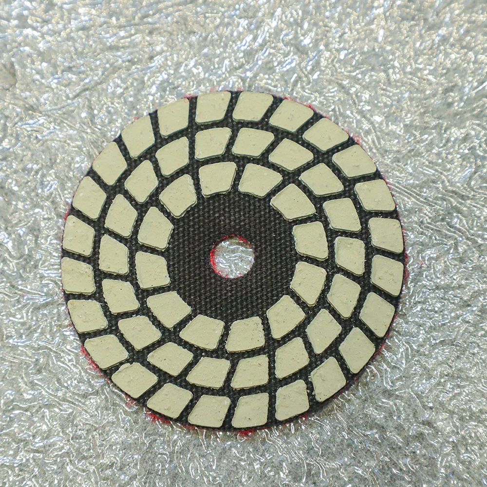 

1 Set 4 Pcs 100mm Diamond Dry PoIishing Pad Abrasive Shaped Soft Disc Grinding Sheet For Grinding MarbIe Granite Concrete Stone