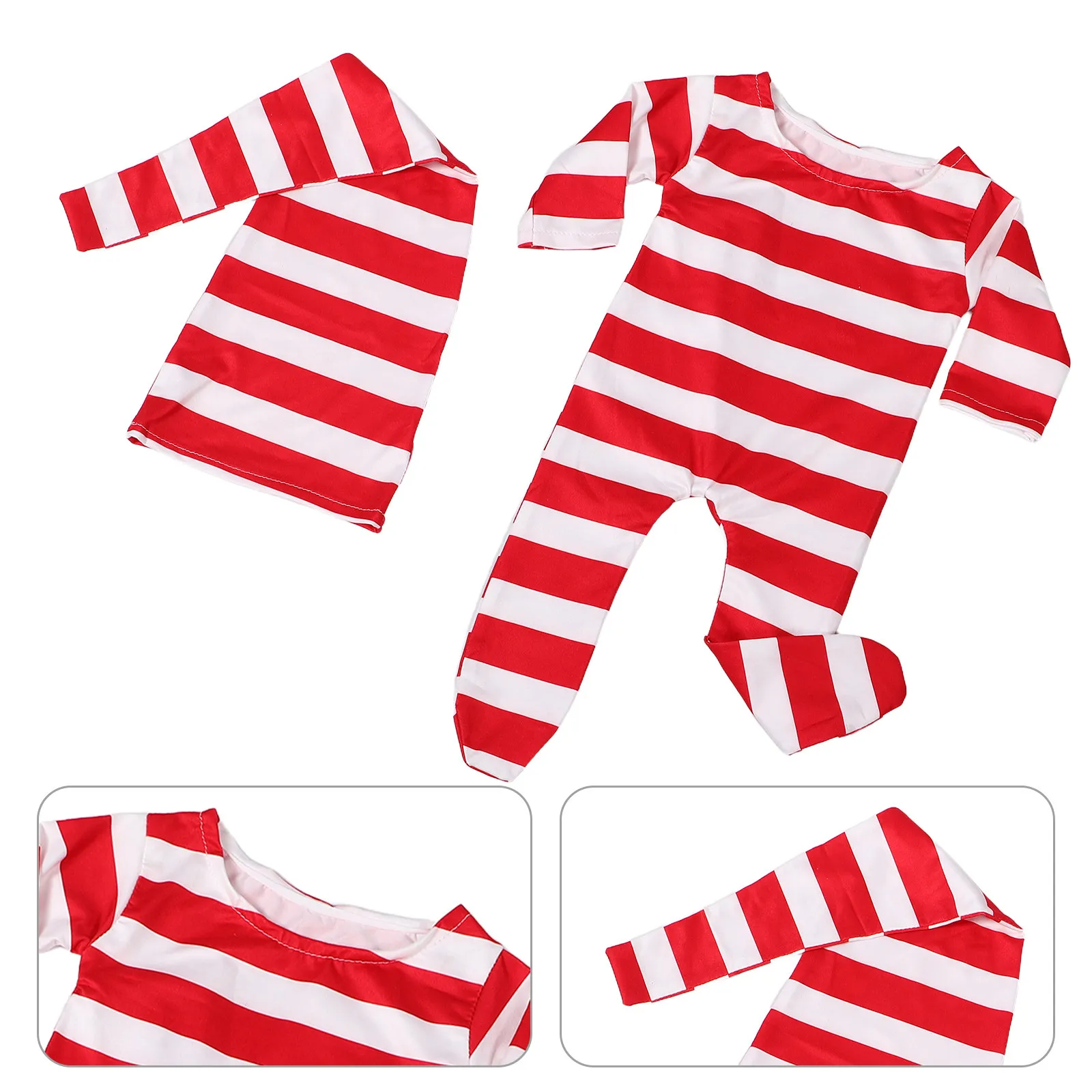 Newborn Photography Outfit Set – Striped Footed Romper for Baby, Soft Comfortable Clothes for Delicate Skin