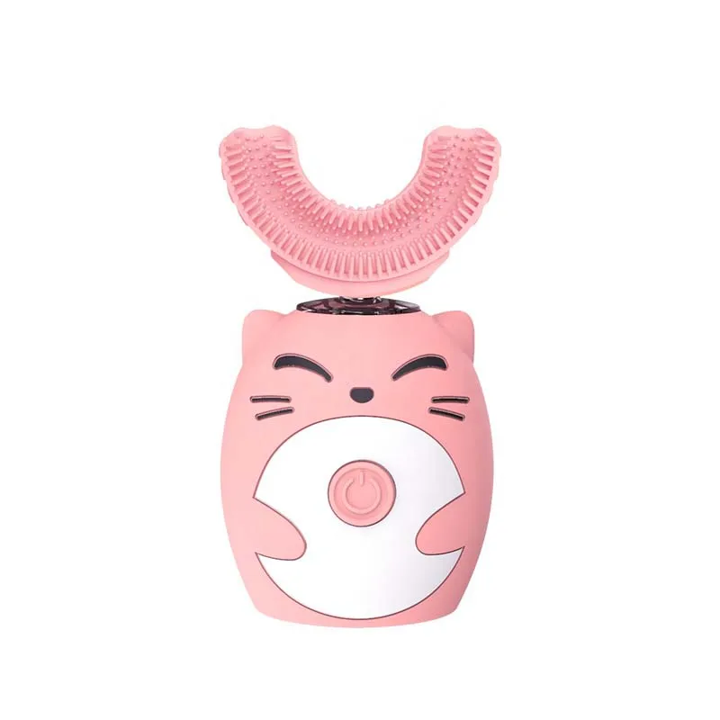 

Child Electric Toothbrush Cleaning Silicone Children 360 Degrees Automatic USB Rechargeable Smart Kids Toothbrush u shape