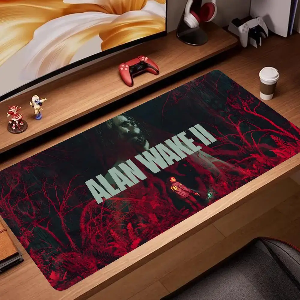 

Hot Survival Horror Game Alan Wake Series Mouse Pad Computer Mouse Pad desk accessories Gaming Office MousePad Waterproof PU Leather Mouse Mat Gamer