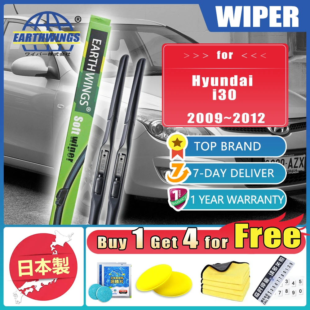 For Hyundai i30 2009~2012 2011 FD Elantra Touring MK1 Car Front Wiper Blades Brushe Windshield Rear Wipe Accessories 24"18" 2PCS