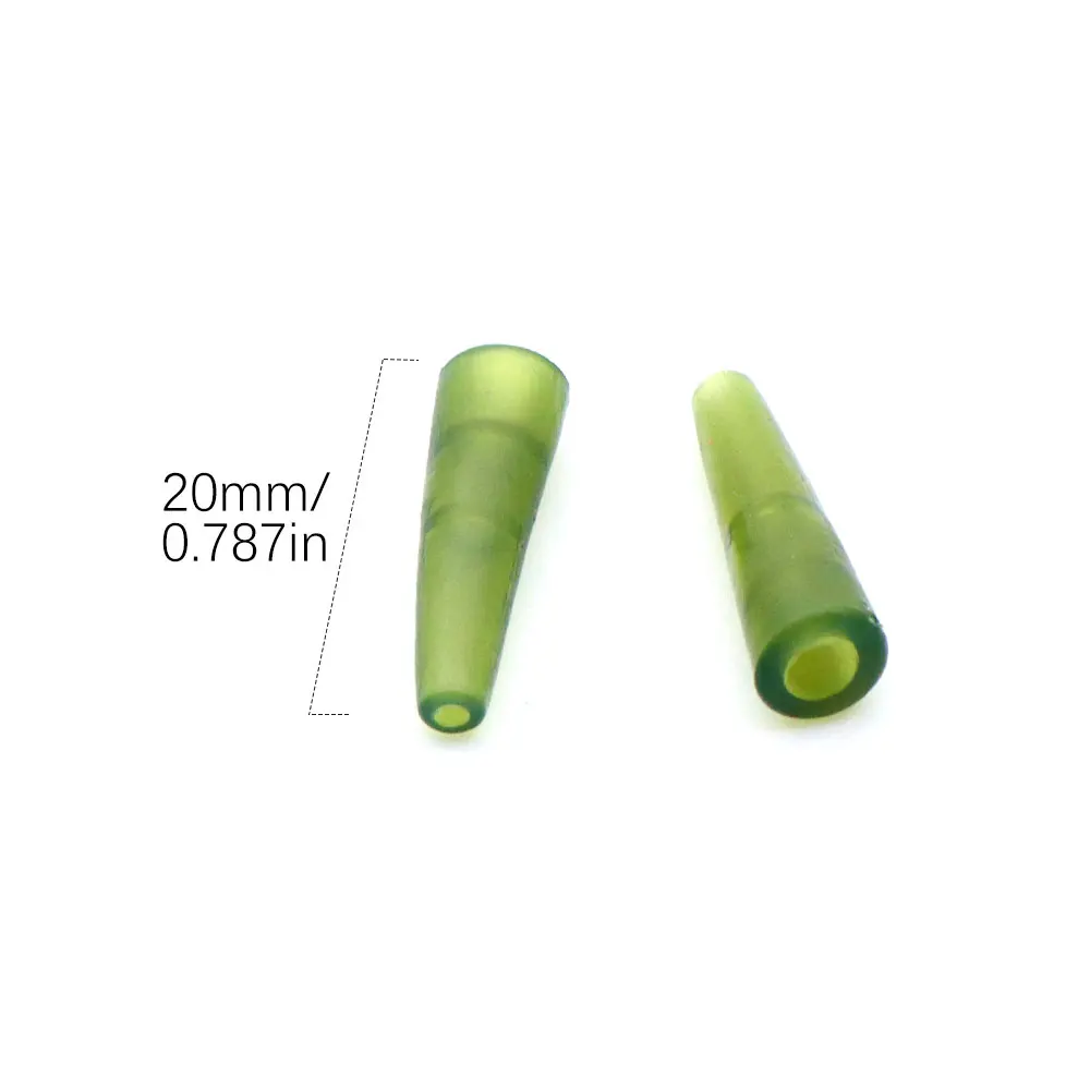 20 stücke Karpfen Angeln Terminal Tackle Blei Clip Schwanz Gummi Hülse Kegel Für Karpfen Grob Hubschrauber Haar Rig Angeln Zubehör – Detail 2