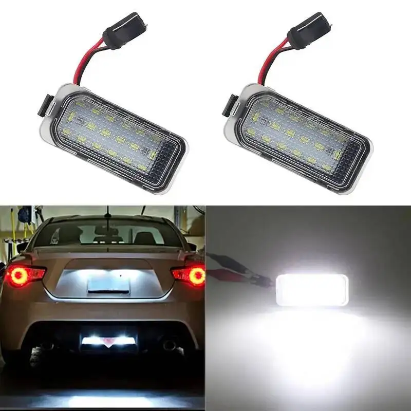 For Focus DA3 DYB Fiesta C-MAX Mondeo Kuga Galaxy S-Max 2Pcs ABS Plastic License Plate Light 12V LED Number Signal Light