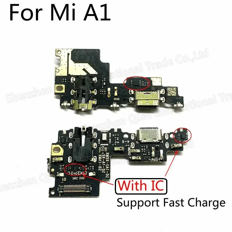 Original Charging Board For Xiaomi Mi A1 A2 lite A3 5X 6X CC9E PCB Dock Flex Connector USB Charge Port Board Spare Parts