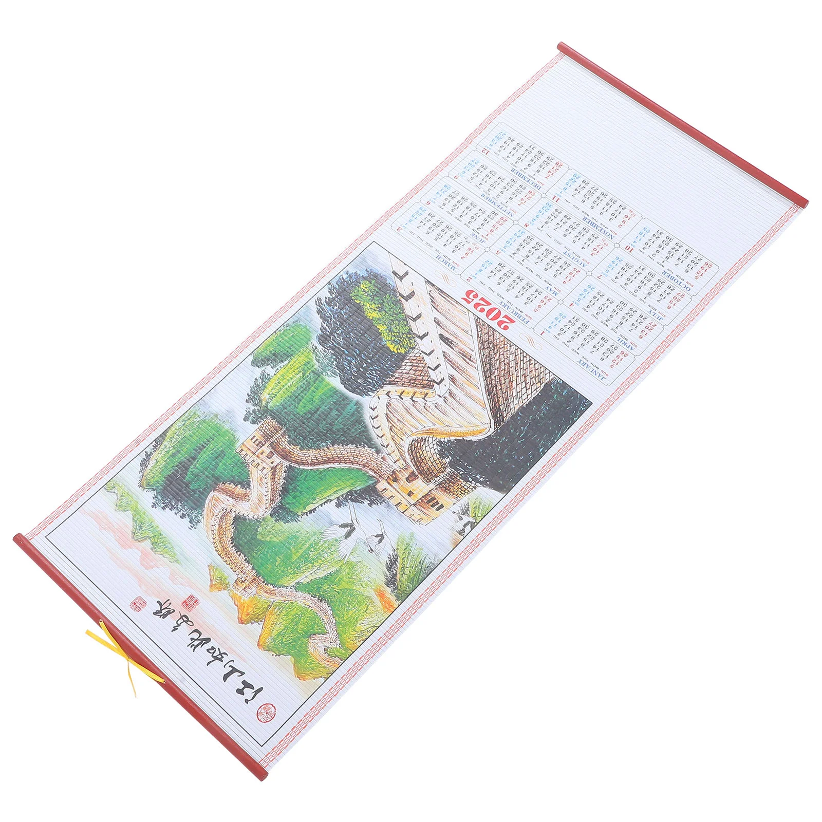 Year of The Snake Hanging Scroll Calendar Monthly Holiday Planning Family Wall Customized Delicate Clear Printed Paper Office