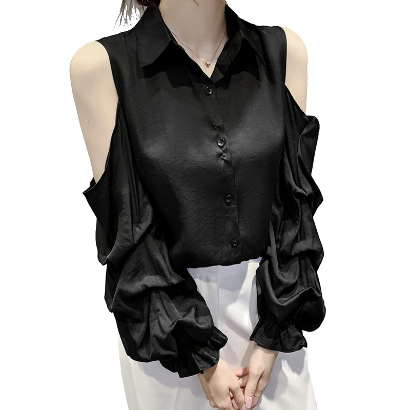 Cheap wholesale 2021 spring summer autumn new fashion casual chiffon women shirt woman female OL long sleeve shirt Vy1339