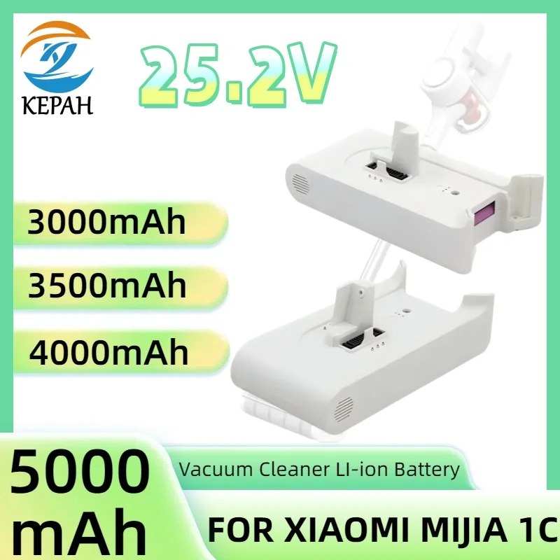بطارية جديدة 5000 مللي أمبير في الساعة - لملحقات المكنسة الكهربائية اللاسلكية المحمولة Xiaomi Mijia1C حزمة بطارية المكنسة الكهربائية 25.2 فولت P108