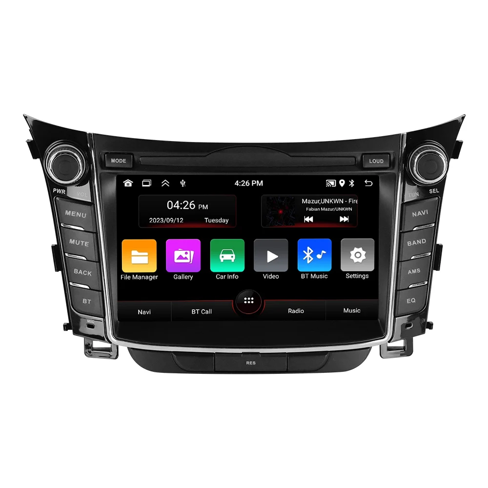 7'' Android 15 Car Radio Stereo for Hyundai I30 Elantra GT 2011 - 2017 Wireless Carplay Auto Multimedia Player GPS Autoradio FM