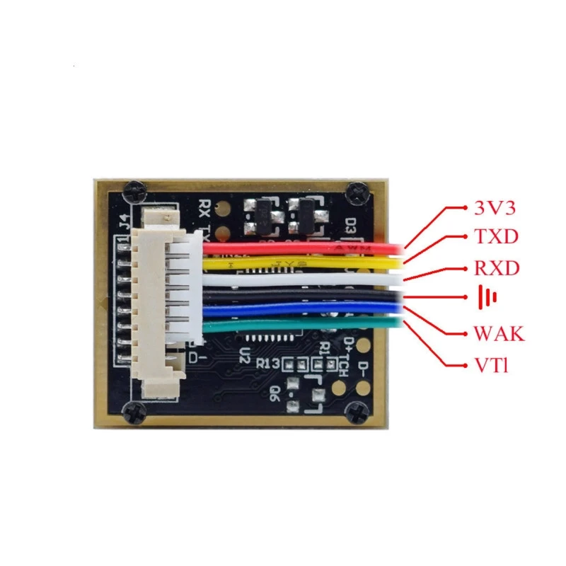 AS608 Fingerabdruckleser-Sensormodul, optisches Fingerabdruck-Fingerabdruck-Modul für Arduino-Schlösser, serielle Kommunikationsschnittstelle