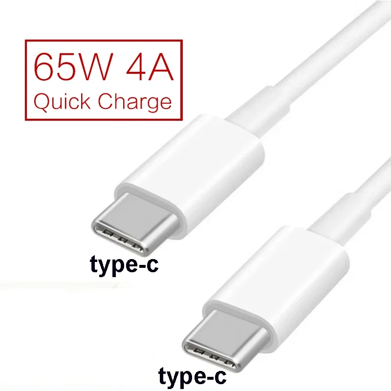 USB Type C To USB C 65W PD Quick Charging Cable QC4.0 Type C Fast Charger For Huawei P40 Samsung S10 S20 Macbook Pro