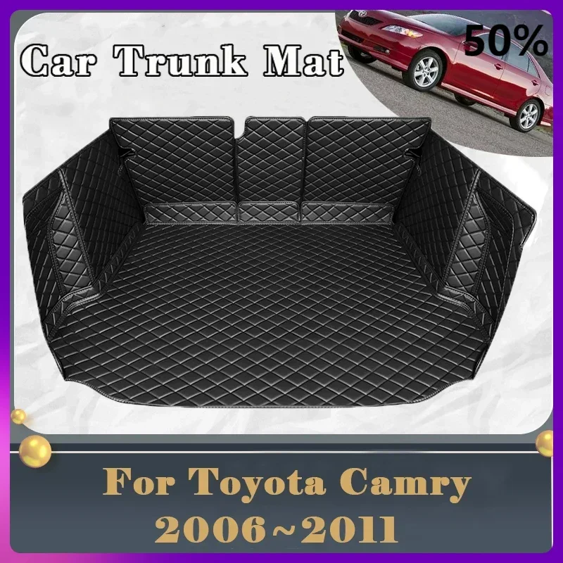 

Car Trunk Mat For Toyota Camry XV40 2006~2011 Dirt-resistant Fully Surrounded Trunk Mat Rear Cargo Tray Car Accessories 2010