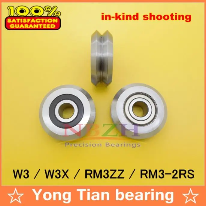 NBZH bearingRM3ZZ / W3 12*45.72*15.88 Mm V Wheeles W Groove Sealed Ball Bearing W3X W3-2RS RM3X RM3-2RS