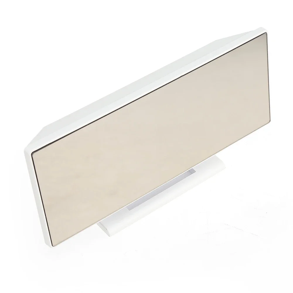 Alarm Clock With Large LED Display Digital Mirror Surface USB Charging Port For Bedroom Snooze Digital Clock Home Decoration