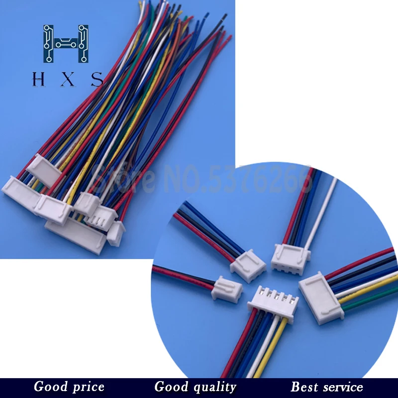 10PCS XH2.54 Connector Pitch 2.54mm 2P 3P 4P 5P 6P Male Female Plug Jack JST Wire Connector 26AWG Battery Charge Cable Adapte