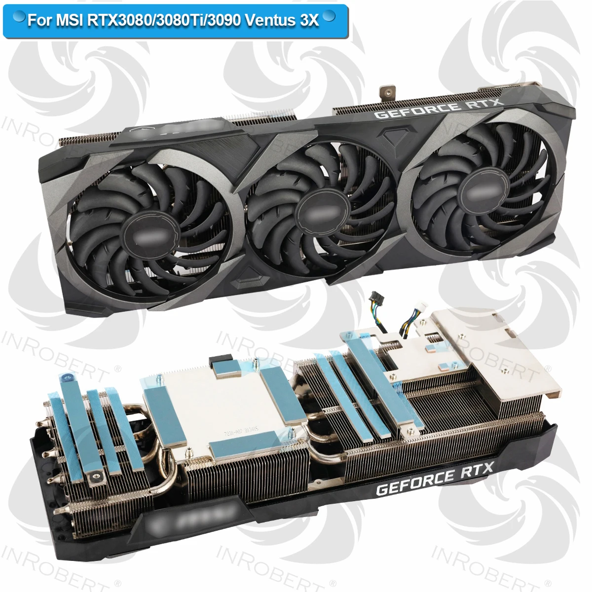 クーラーファンヒートシンク MSI RTX 3080 3080TI 3090 Ventus 3X