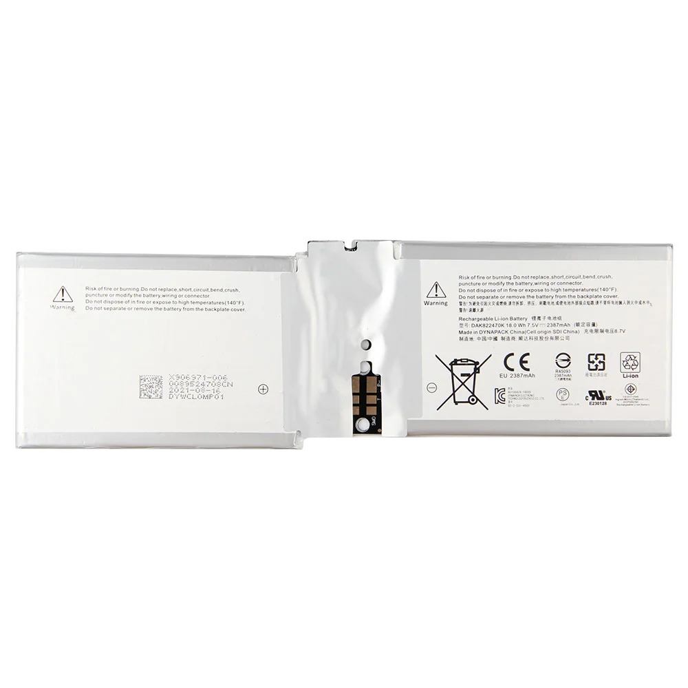 Nova bateria de tablet de substituição DAK 822470 K G3HTA020H para Microsoft Surface Book 1703 2387mAh