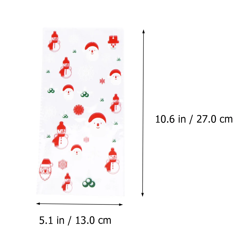 

350pcs Christmas Gift Bags Plastic Candy Biscuit Packaging Bags Party Holiday Candy Gift Bags
