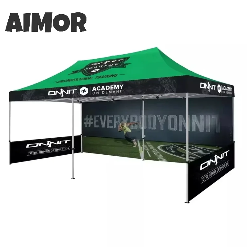 AIMOR Custom Printed Trade Show Aluminium Exhibition Tents Promotional Marquee Pop Up Tent Folding Canopy Advertisement Tent