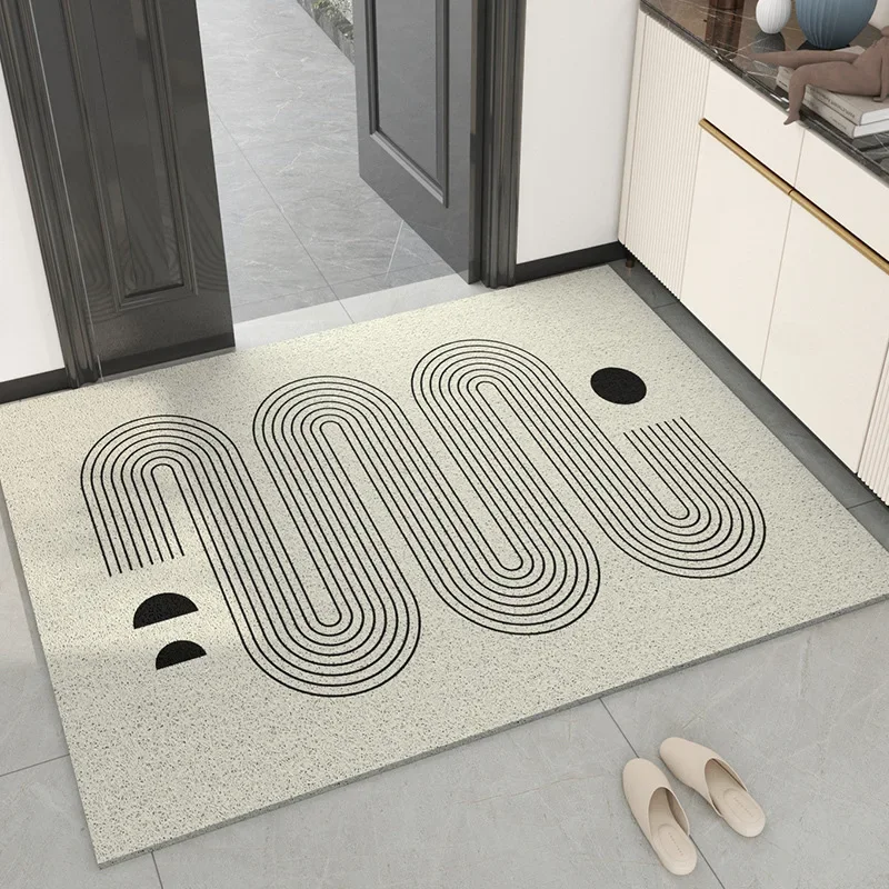 Modern Geometric Wire Loop Mat Non-Slip Quick-Drying Entrance Doormat Dirt Trapping Indoor Floor Mat