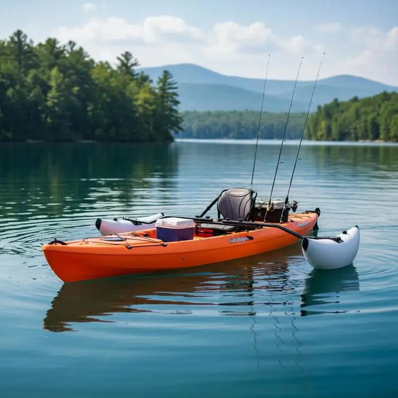 Kajak-Stabilisator 2,1 - 2,4 m, verstellbare Länge, Paddelboot, 36 cm breites Schwimmstabilisator-Set, 2-teilig, Wildwasser-Kajak, PVC-Schwimmausgleichszubehör für aufblasbare Kanus