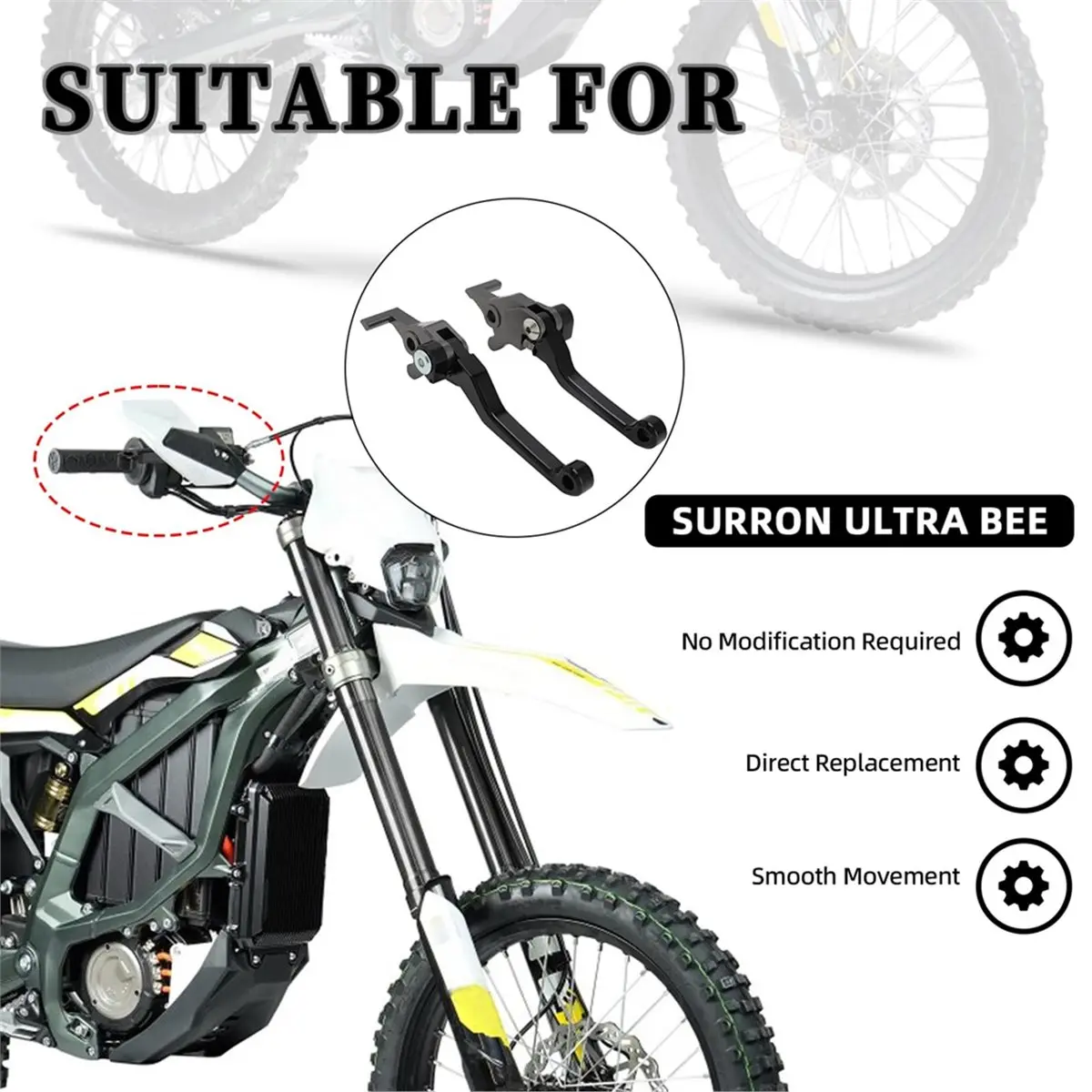 Compatible Electric Dirt Bike Brake Lever for Ultra Bee Aluminum Clutch Brake Lever Pivot Handle Motorcycle Accessories
