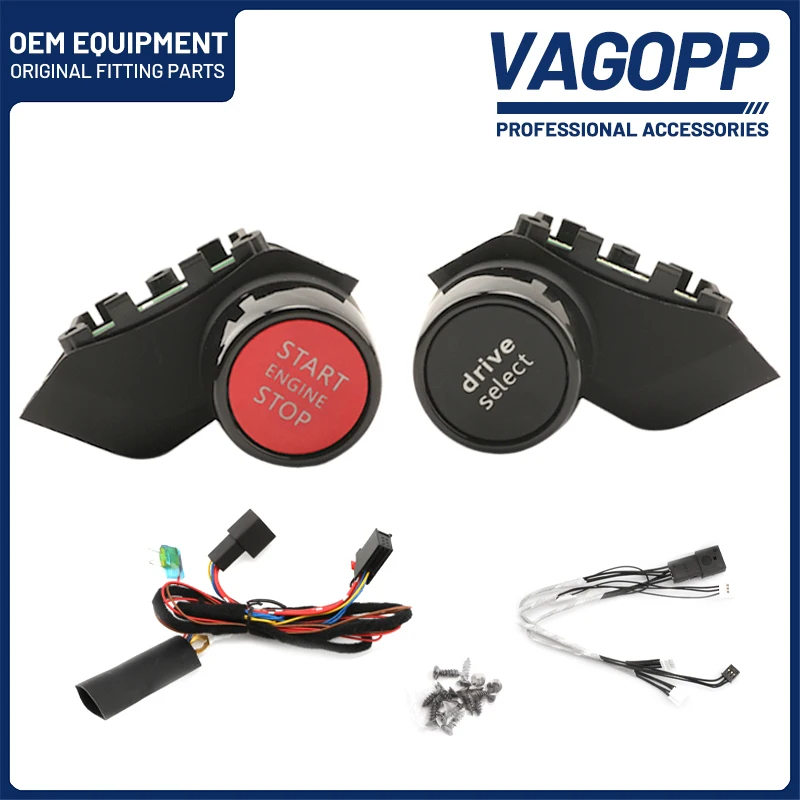 VAGOPP Select Button Steering Wheel Retrofit Keyless Start System Engine Start Drive For VW Golf 7 7.5 Car Accessories