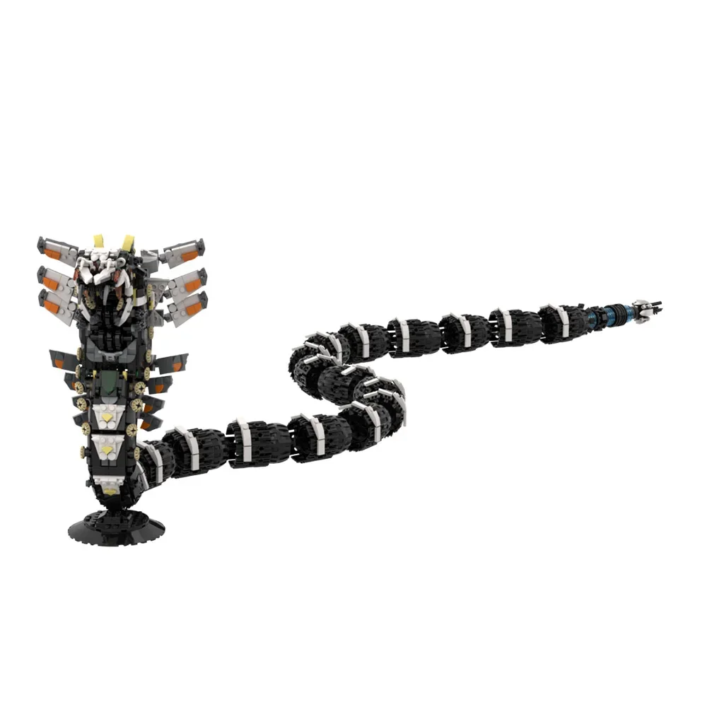 MOC Horizons Game Monster Snake Slitherfang Building Blocks Model Zero Snapmaw mechanical beasts Bricks Assembled Toy Kid Gift