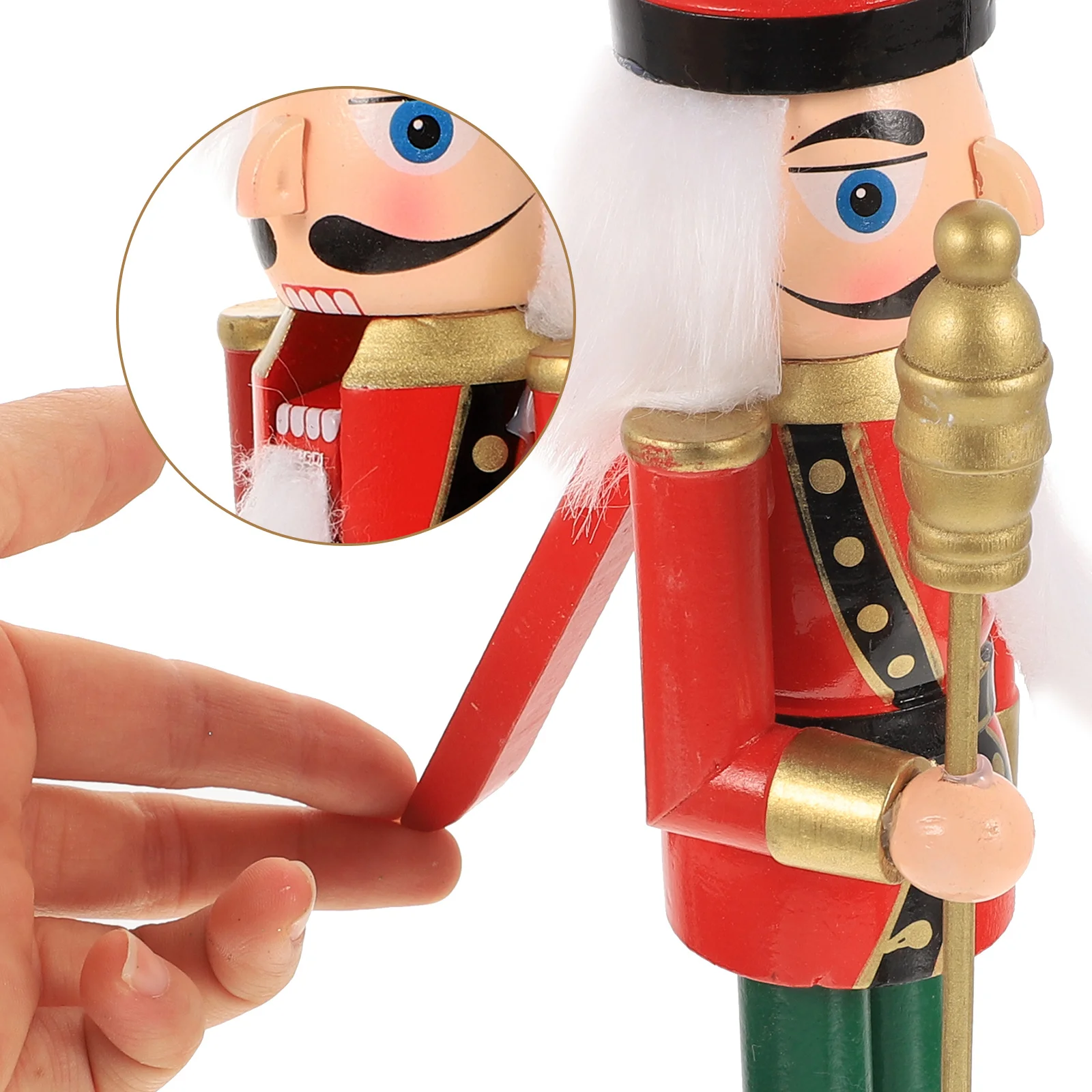 

Christmas Wooden Nutcracker Soldier Desktop Ornament Creative Wood Xmas Table Decoration Xmas Wood Nutcrackers