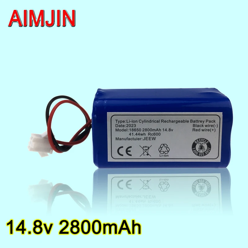 

14.8V 2800mAh 18650 Battery Pack with Multiple Plug Options, Suitable for Deebot N79S N79、DN622、Robovac 11、11S、11S Max etc