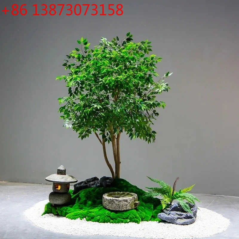 Simulation banyan large fake tree wishing tree window props indoor and outdoor green plant decoration landscaping