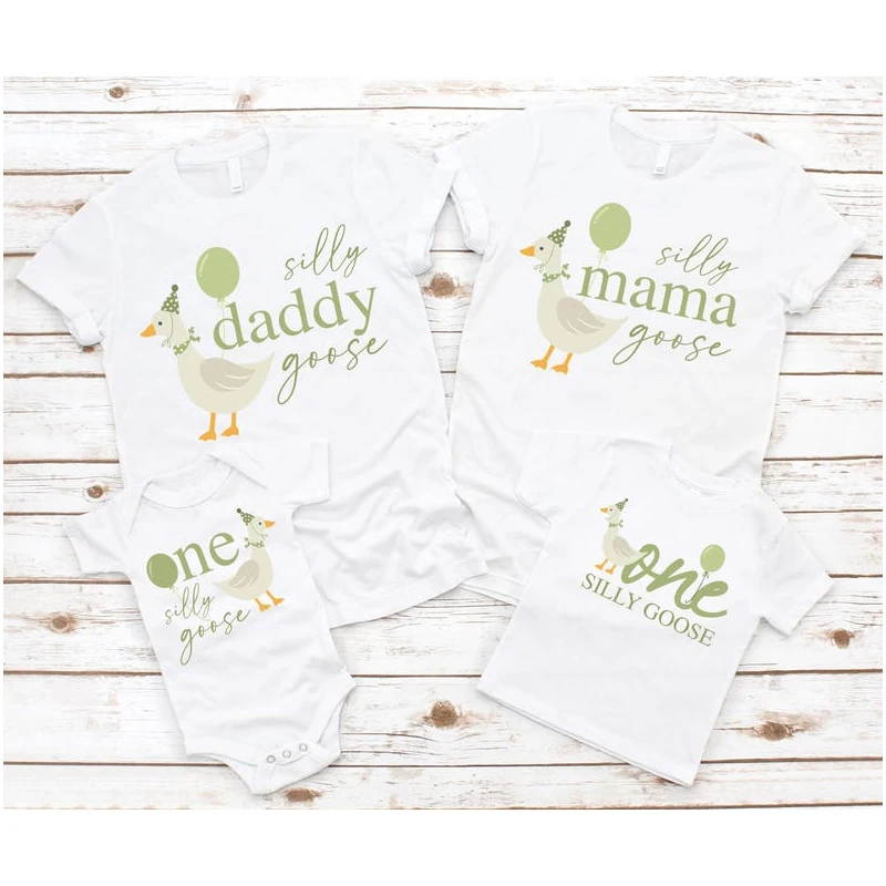 

Birthday Shirt Green Gingham Silly Goose on The Loose Birthday Family Shirts - Mom Dad Nana Sister Aunt, 2025 Vintage Goose Bday
